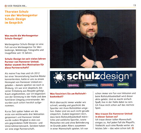 Werbeagentur Schulz-Design im Interview mit Hannover United