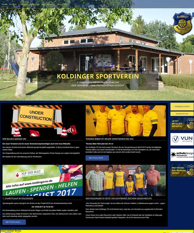 Werbeagentur Pattensen - Webdesign Fußball Sportverein Pattensen Hannover